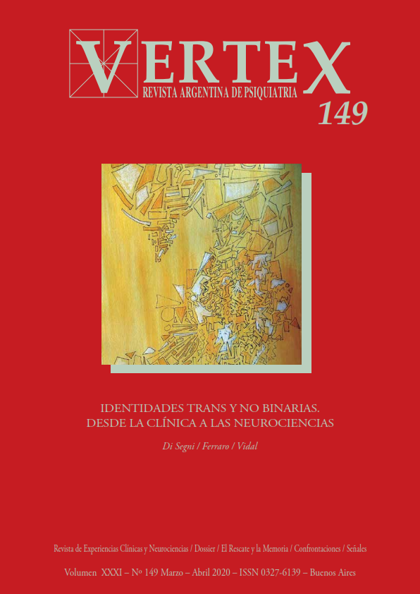 					Ver Vol. 31 Núm. 149, ene.-feb. (2020): Identidades trans y no binarias. Desde la clínica a las neurociencias
				