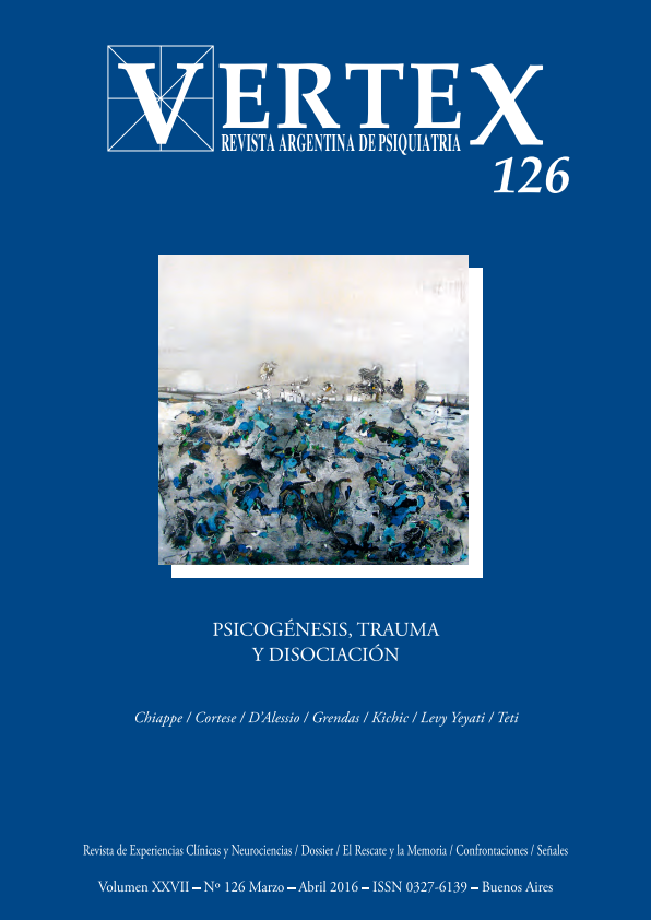 					Ver Vol. 27 Núm. 126, mar.-abr. (2016): Psicogénesis, trauma y disociación
				