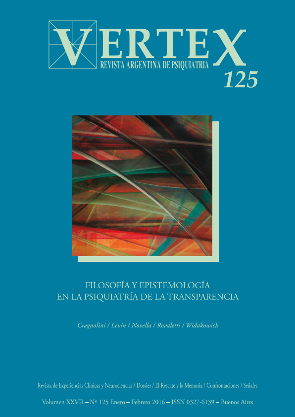 					Ver Vol. 27 Núm. 125, ene.-feb. (2016): Filosofía y epistemología en la psiquiatría de la transferencia
				
