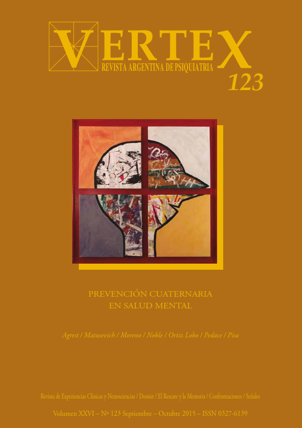 					Ver Vol. 26 Núm. 123, sept.- oct. (2015): Prevención cuaternaria en salud mental
				